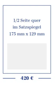 1/2 Seite quer im Satzspiegel 175 mm x 129 mm