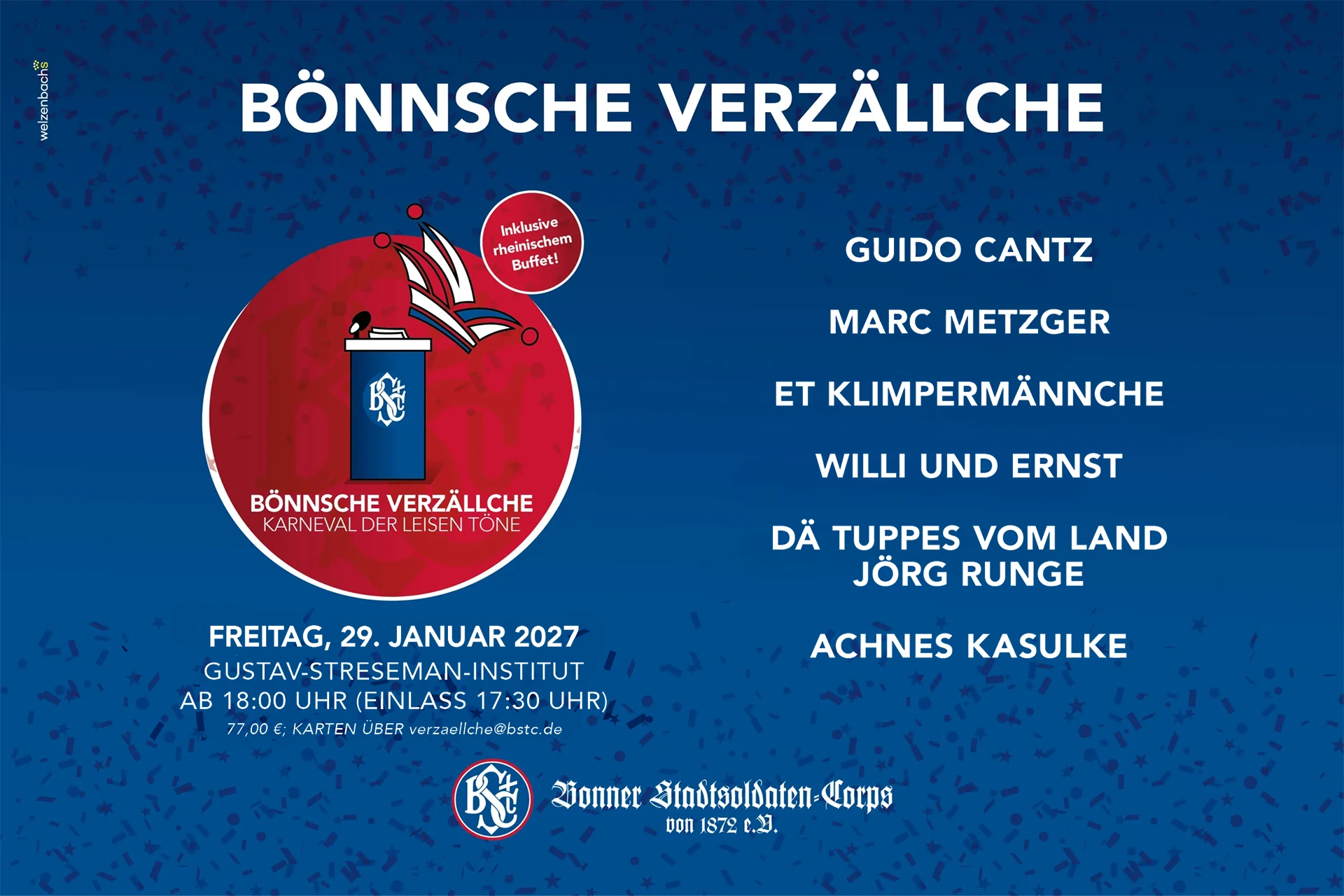 Bönnsche Verzällche 29.01.2027 Bönnsche Verzällche 29.01.2027